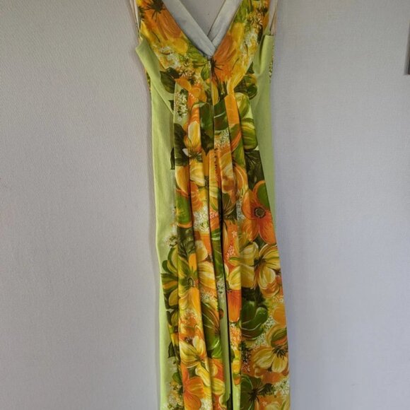 Vintage Hawaiian Watteau Dress Size 6 Small Green Floral Waterfall Back Wedding - www.disolcolor.com Vintage Hawaiian Watteau Dress Size 6 Small Green Floral Waterfall Back Wedding - www.disolcolor.com